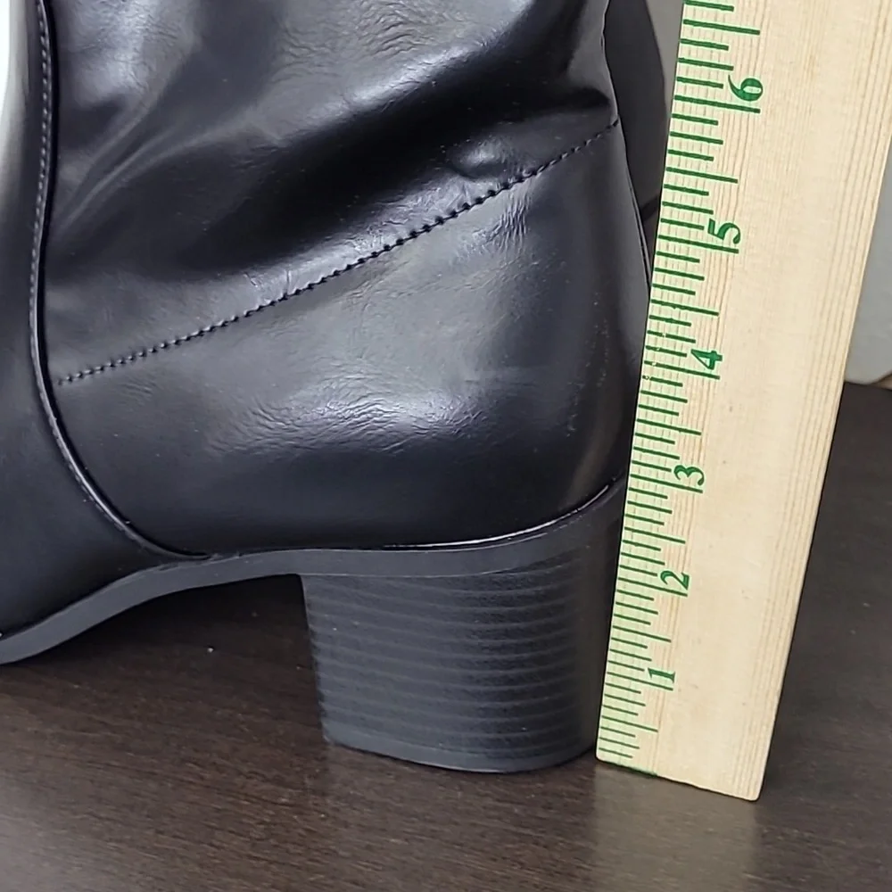 NEW Journee Collection Womens Romilly  Black 9.5M High Knee Boots